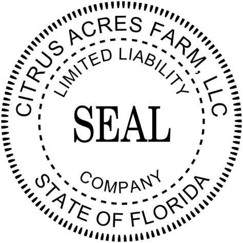 Custom Llc Seal Stamp Standard Professional Seal Simply Stamps