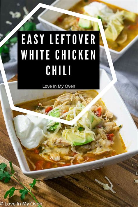 Here are dozens of salads, soups, pizzas and more that make clever use of rotisserie chicken. Easy Leftover White Chicken Chili | Recipe (With images) | White chicken chili, Chicken chili ...