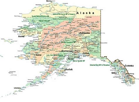 Alaska Map With Cities And Towns World Map