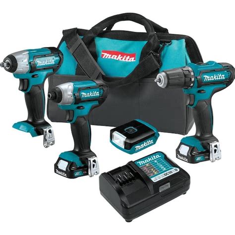 Makita 12 Volt Max Cxt Lithium Ion Cordless 4 Piece Combo Kit Driver