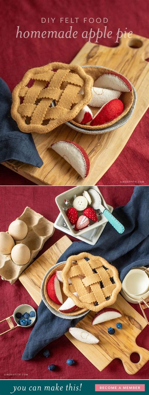 Our Felt Apple Pie Project Includes The Patterns For A Removable Lattice Top Apple Slices To Go