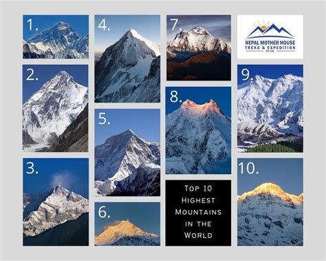 10 Highest Mountains In The World Highest Mountains In The World List