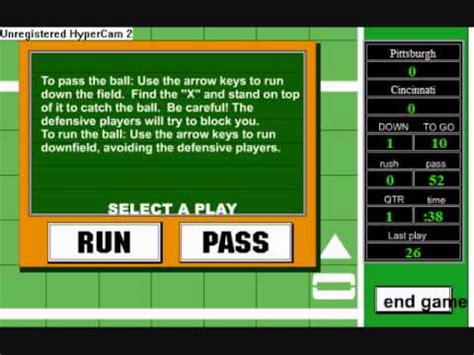 Keep checking until one of you wins. Run n Gun Football Steelers Vs Bengals - YouTube
