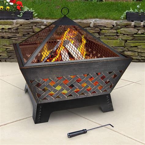 Additionally, you should place the fire pit at a high point on your property. Shop Landmann USA 26.3-in W Antique Bronze Steel Wood ...