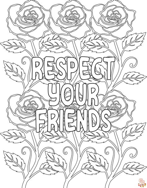 Printable Respect Coloring Pages Free For Kids And Adults