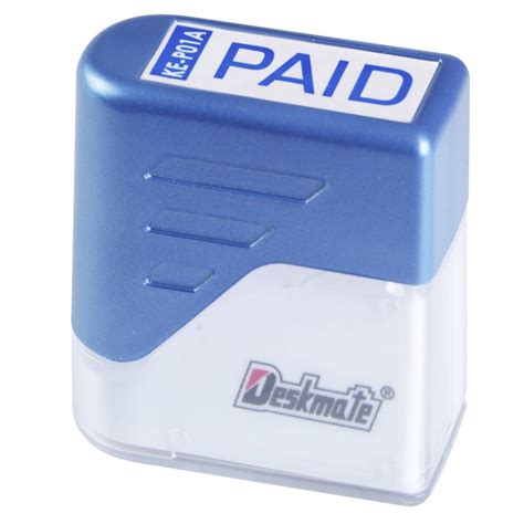 Deskmate Pre Inked Office Stamps Paid Blue 4891902160147 Ebay