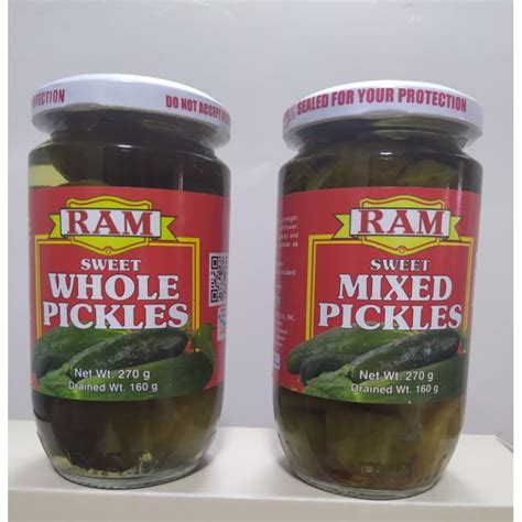 Ram Sweet Whole Mixed Pickles 270g Shopee Philippines