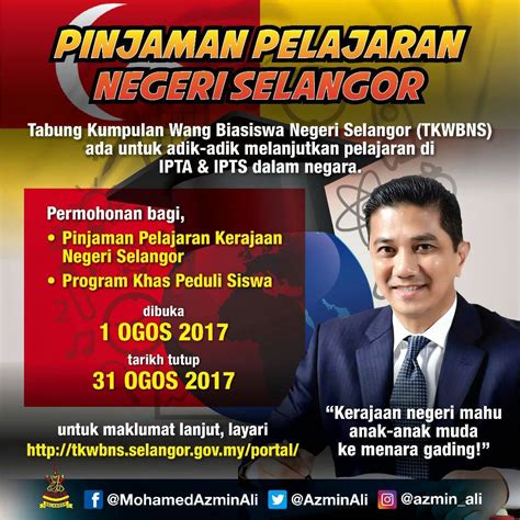 Berikut adalah maklumat permohonan sesi 1 2020/2021 ke uitm kemasukan september 2020 untuk program diploma, sarjana muda dan profesional. Permohonan Online Pinjaman Pelajaran Negeri Selangor ...