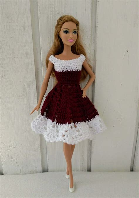 Barbie Clothes Barbie Crochet Dress For Barbie Doll Barbie Dress