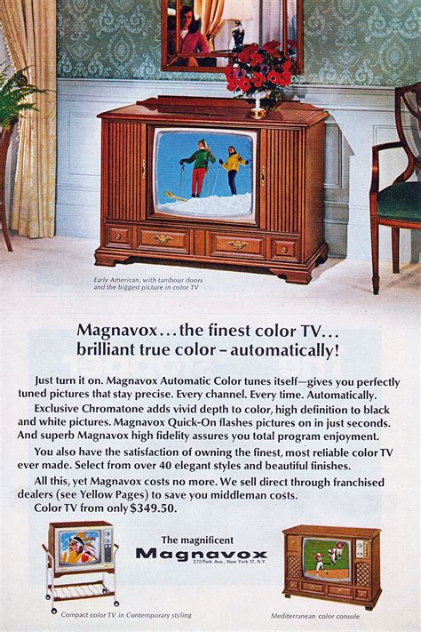 Magnavoxthe Finest Color Tv Ad 1967 Etsy