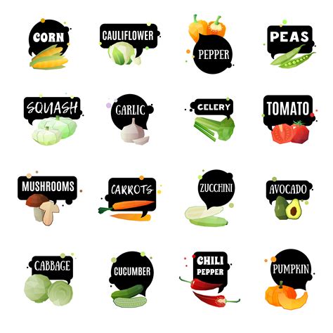 Printable Vegetable Labels