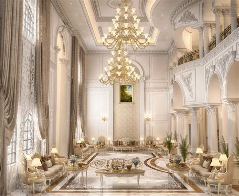 Main Hall Design For A Private Villa At Doha Qatar On