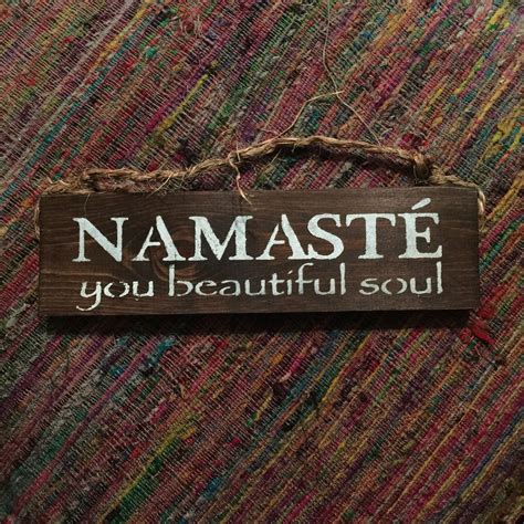 NamastÉ You Beautiful Soul Wood Sign Yoga Namaste Sign Beautiful