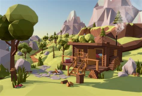 Low Poly Art Low Poly Environment Concept Art