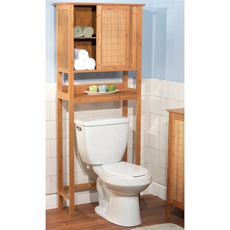 Oak Finish Over The Toilet Space Saver Bathroom Cabinet • Cabinet Ideas