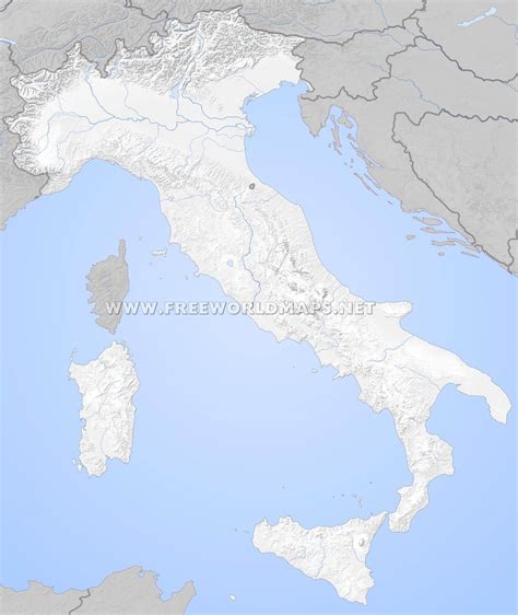 Italy Physical Map