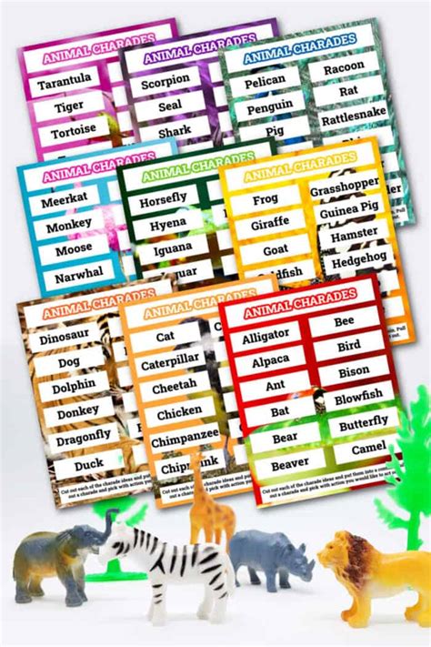 101 Free Printable Animal Charades Game Made With Happy
