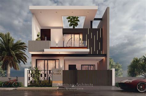 Modern Villa Elevation Design Modern Villa Residential Elevation