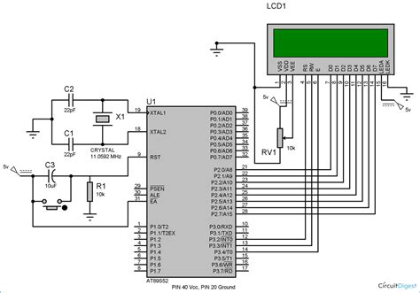 Lcd Interfacing With 8051 Microcontroller 89s52 Tutorial With