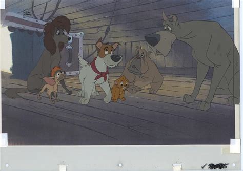 Howard Lowery Online Auction Disney OLIVER COMPANY Animation Cels