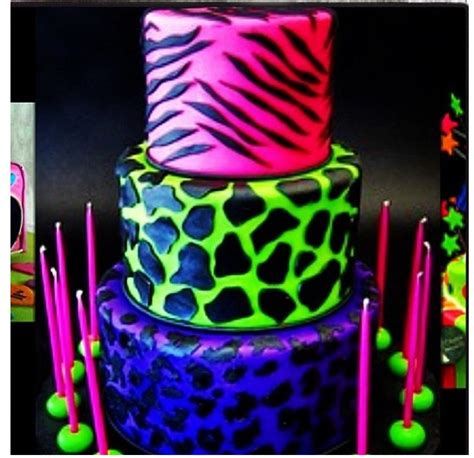 Cool Neon Color Cake Cake Pinterest
