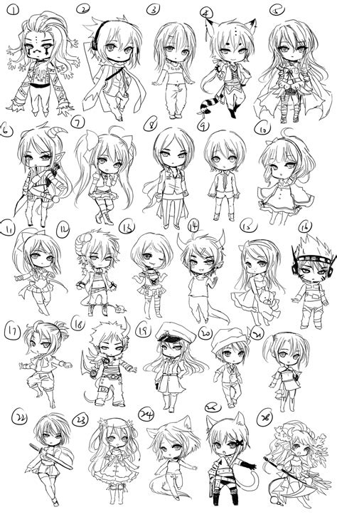 Adorable Free Chibi Sketches By Shrimpheby On Deviantart