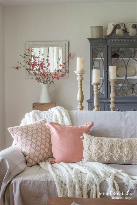 Here's how to capture the look for your own room. Blush and Bashful - spring accents in the living room ...