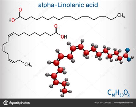 Acide Alpha Linolénique Molécule Ala Acide Gras Oméga Polyinsaturé