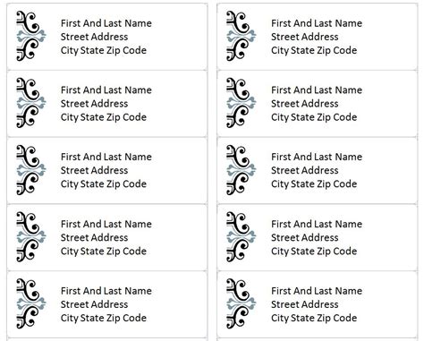 Standard address mailing labels size for intended use: Return Address Label Template Avery 5160 - Top Label Maker