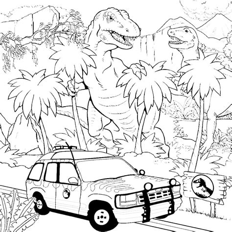 Dibujos De Jurassic Park Para Colorear Paginas Para Colorear Pdmrea
