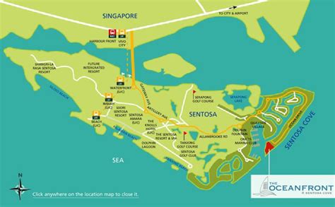 Sentosa Karte Karte Sentosa Republic Of Singapore