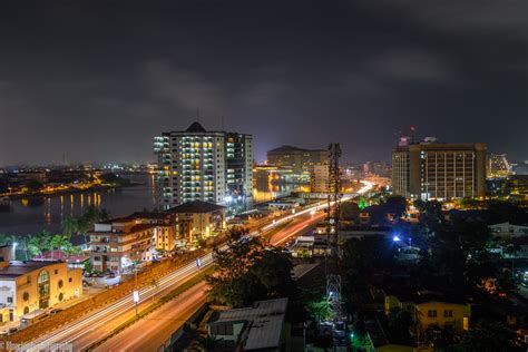 Chu6245 Victoria Island Skyline At Night Lagos Nigeria Ce