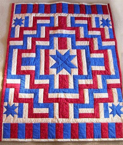 5 Stars Americana Patriotic Quilt Pattern Pdf Easy Patriotic Quilts