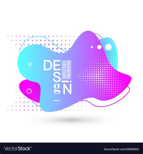 Modern Graphic Design Elements In Shape Fluid Vector Image