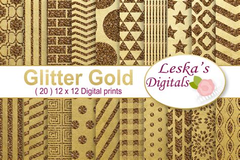 Gold Glitter Digital Paper 14927 Backgrounds Design Bundles