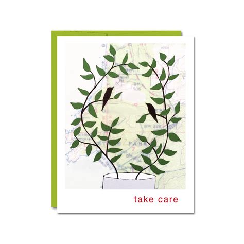 Take Care Card Sympathy Card Friendship Card Get Well Etsy