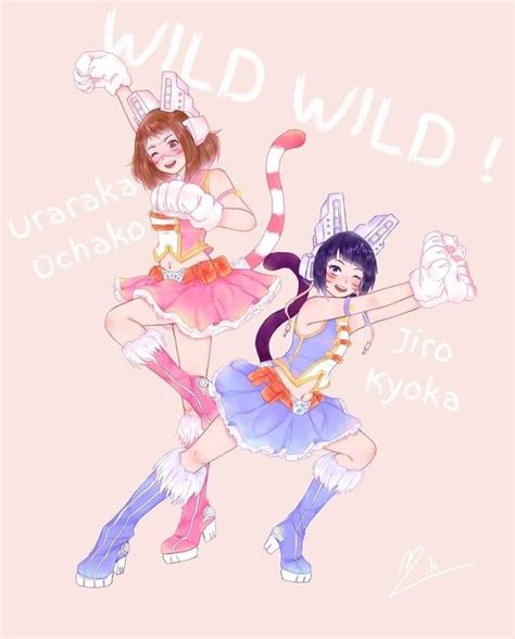 Wild Wild Pussycats Jirou And Uraraka Hero Academia Characters Hero