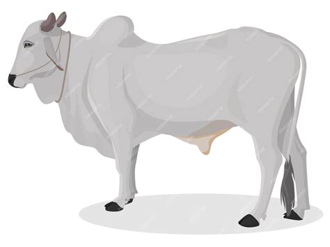 Premium Vector Indian Farmer Ox Zebu Bull Brahman Cattle Vector
