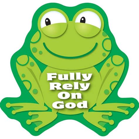Fully Rely On God Stickers God Sticker Frog Crafts Kids Church