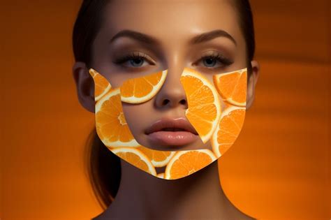 Premium Photo Healthy Woman Beauty Orange Face
