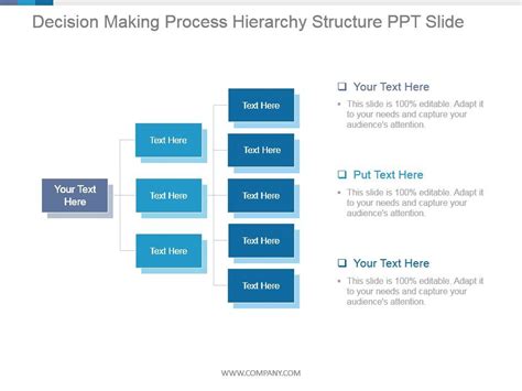 Decision Making Process Hierarchy Structure Ppt Slide Presentation