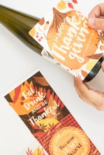 funny thanksgiving wine bottle labels printable template onlinelabels®