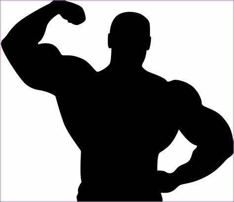 Muscular Man Silhouette At Getdrawings Free Download
