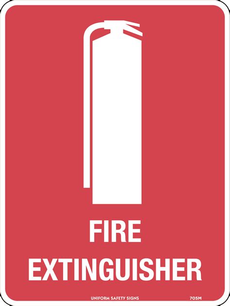 Fire Extinguisher With Pictogram Uniform Safety Signs