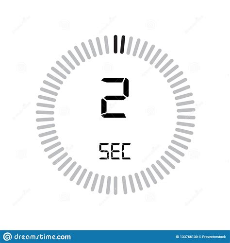 The 2 Seconds Icon Digital Timer Clock And Watch Timer Count Stock
