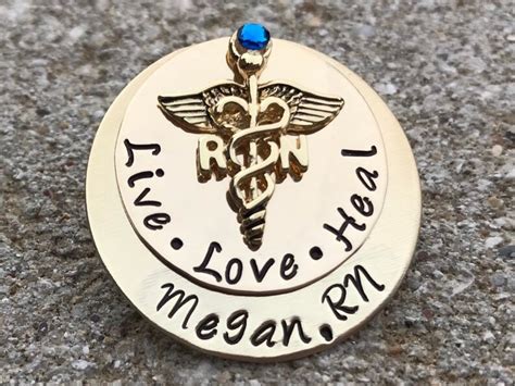 Personalized Gold Plated Rn Nursing Pin Pinning Ceremony Etsy