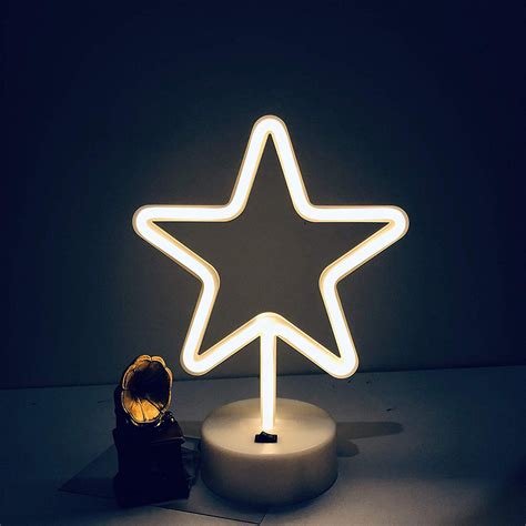 Usb Powered Led Decoration Wall Neon Lights Moon Star Led Sign Battery Operated Home Décor Signs