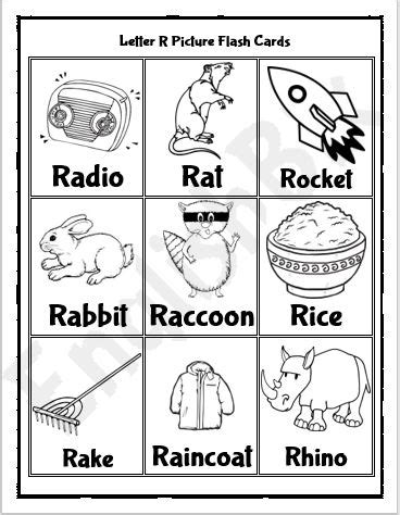 Learn vocabulary, terms and more with flashcards, games and other study tools. Letter R Picture Flash Cards Printable - EnglishBix