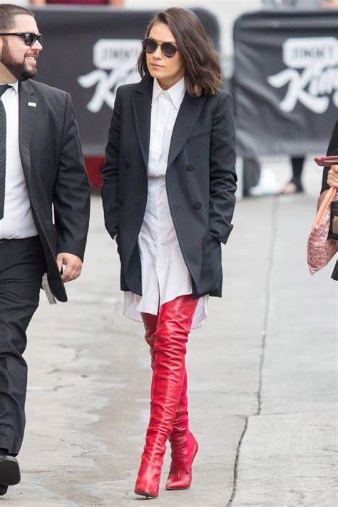 Marion Cotillard Mila Kunis And Elsa Hosk Love These Fendi Red Boots