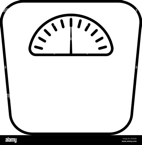 Weight Scale Icon Black Vector Isolated On White Background Stock